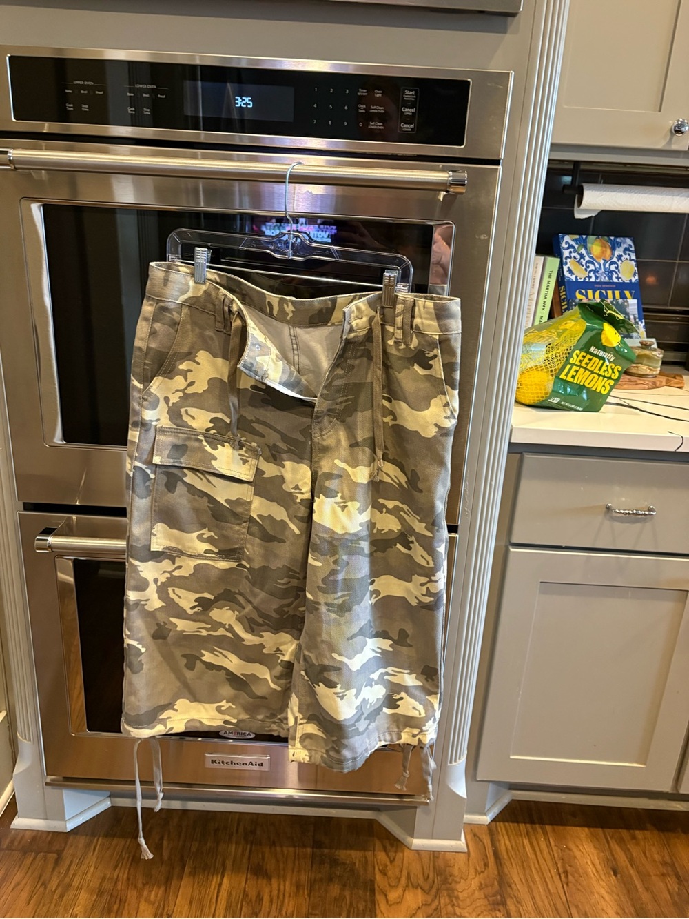 Unlisted Women's Camo Bermudas in Gray & Tan
